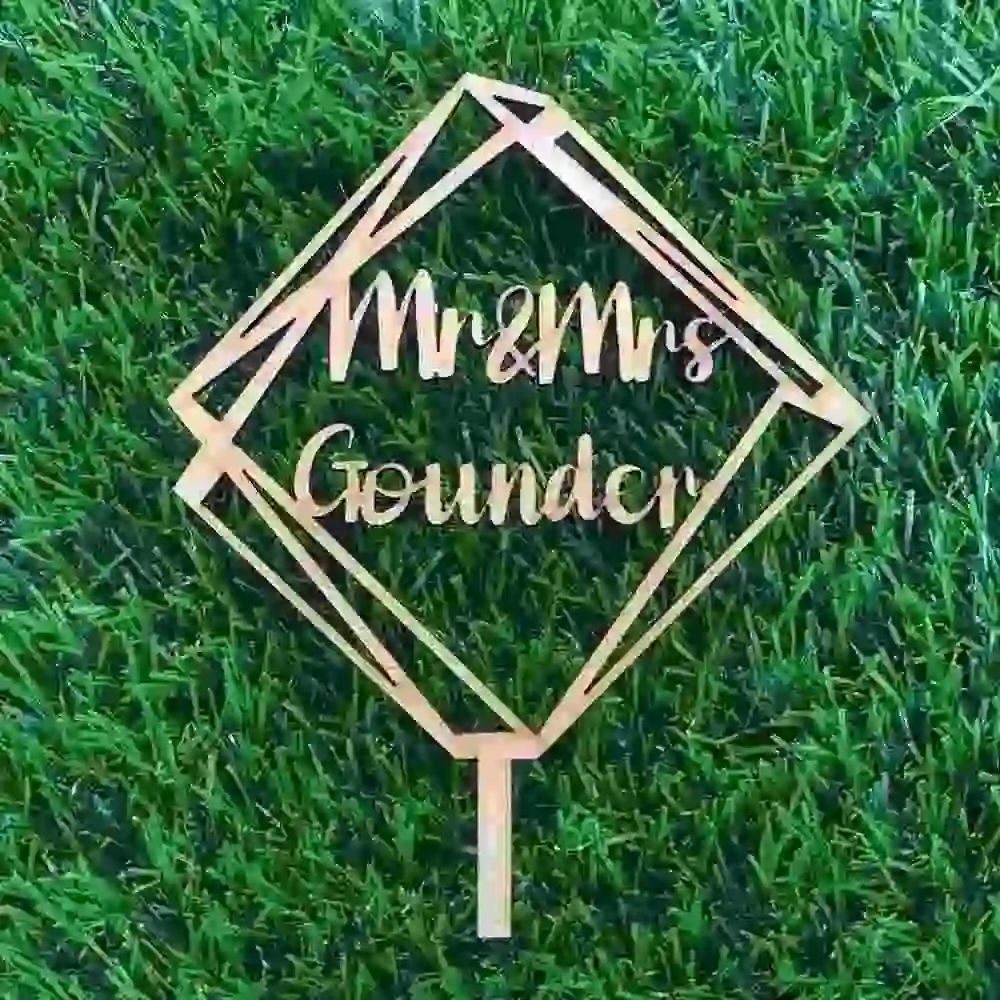 Personalized Name Cake Topper for Wedding